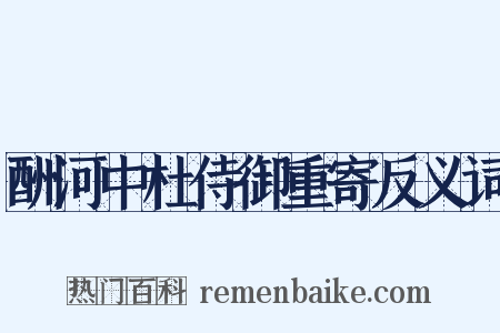 酬河中杜侍御重寄反义词是什么意思的图片